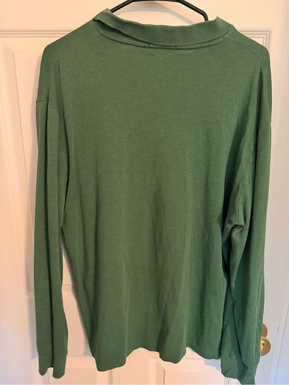 Vintage Ralph Lauren Long-Sleeve Polo in Green with Gold Pony